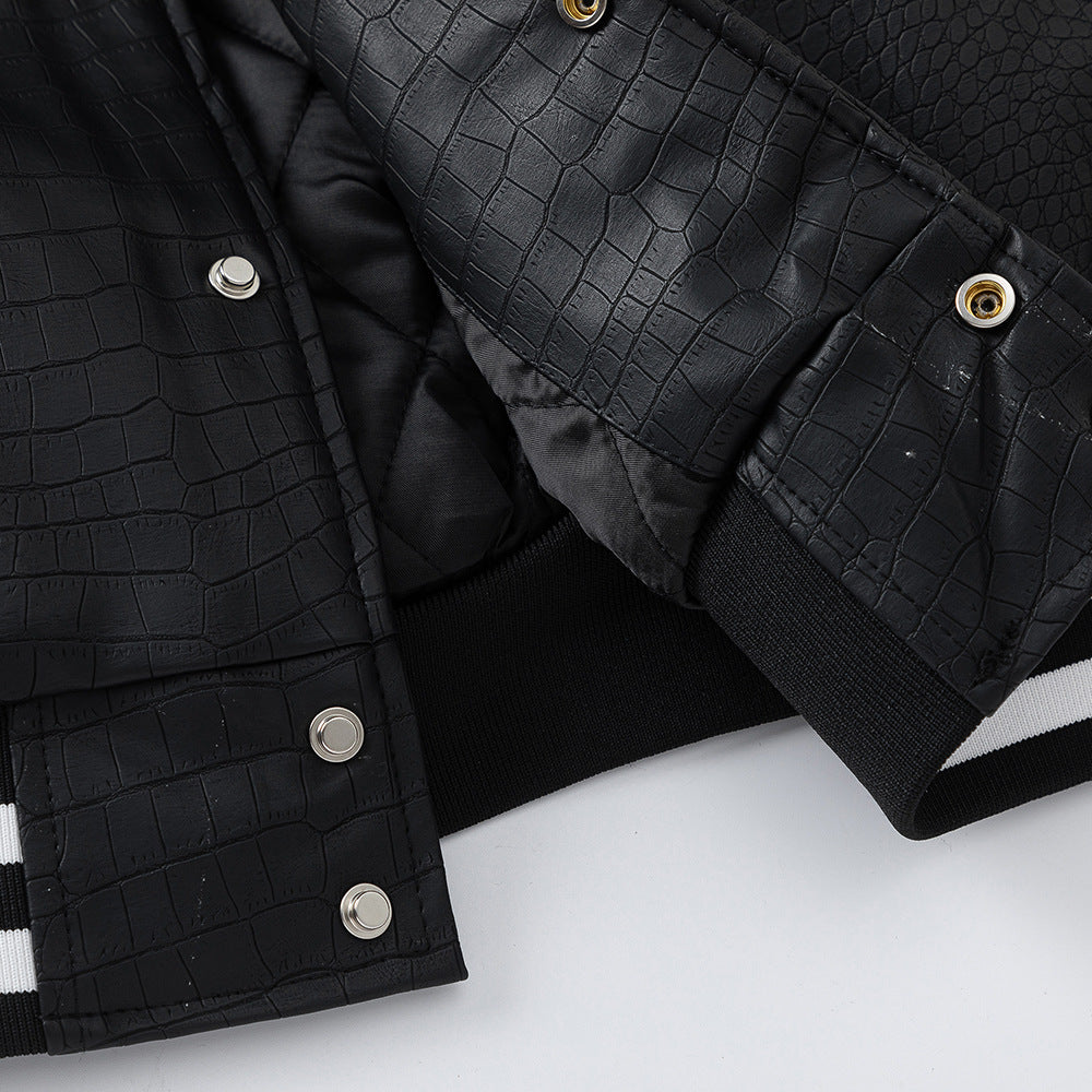 Motorcycle PU Leather Jacket Trendy Men