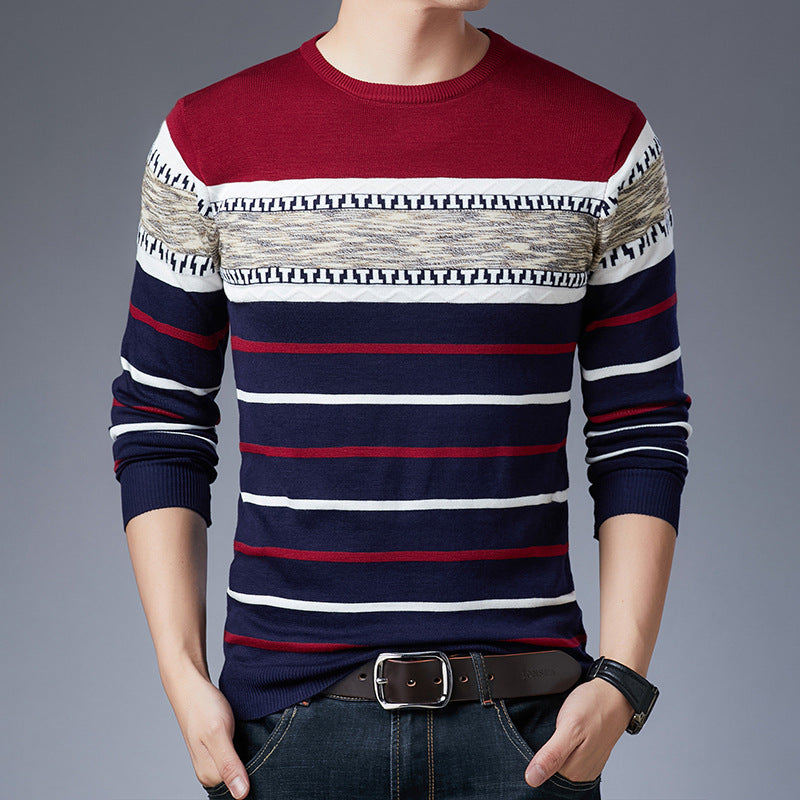 Men's Sweater Plus Velvet Thick Winter Base Sweater