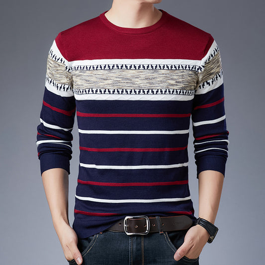 Men's Sweater Plus Velvet Thick Winter Base Sweater