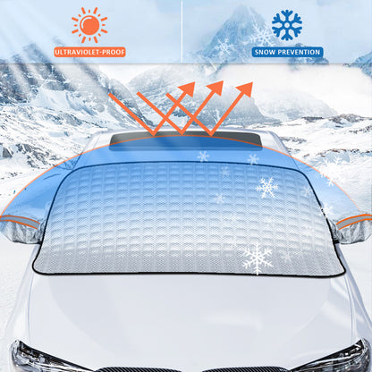 Car Windshield Magnetic Car Windscreen Cover Winter Ice Frost Shield Snow Protector Sun Shade L 5Magnet
