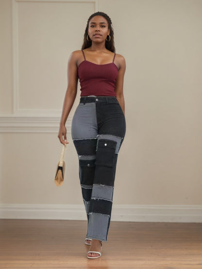 Large-size Women's Autumn New Style European And American High-quality Straight-cut High-waisted Wholesale Jeans For Women