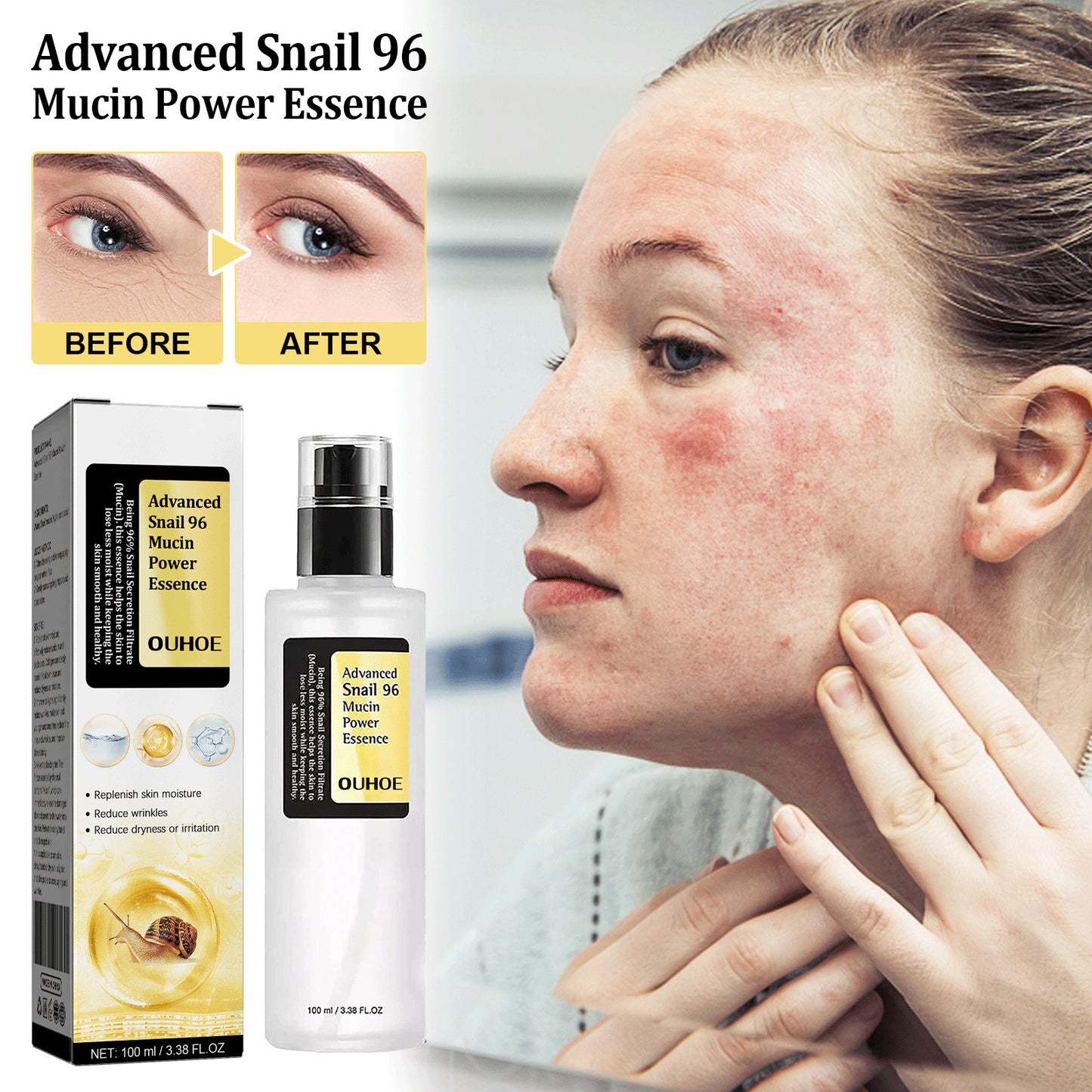 Snail Serum Collagen Facial Serum - Anti-Aging Hydrating Treatment