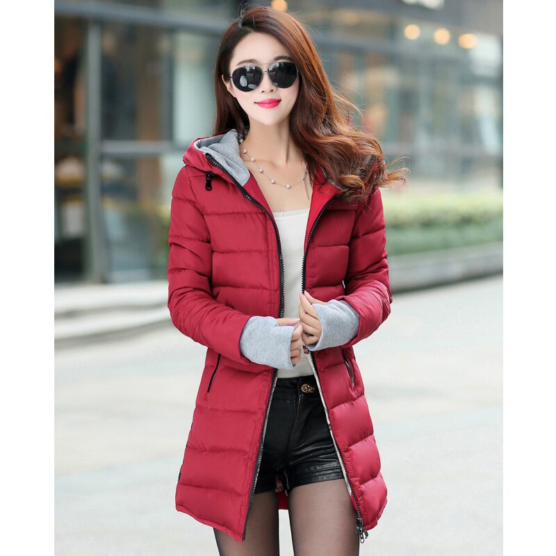 Mid-length down jacket women