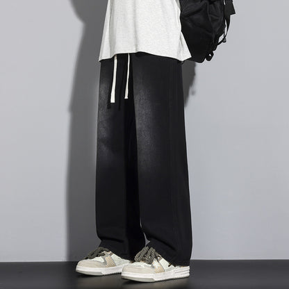 Mens Relaxed Wide Leg Minimalist And Comfortable Jeans