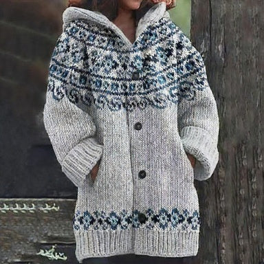 Halloween Animal 3D-Printed Casual Hooded Cardigan Top Coat