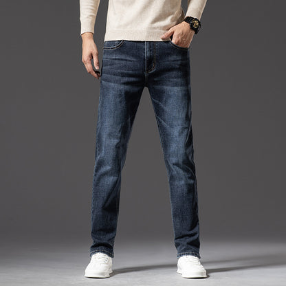 Affordable Luxury Denim Jeans For Men SpringAutumn  New Arrival High-End Stretch Business Style