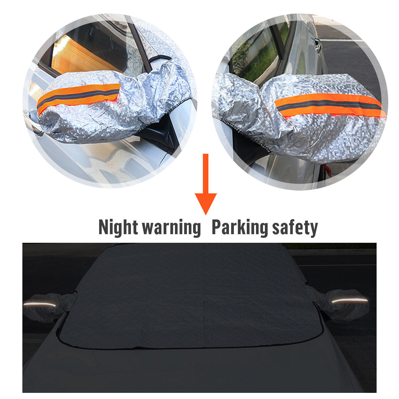 Car Windshield Magnetic Car Windscreen Cover Winter Ice Frost Shield Snow Protector Sun Shade L 5Magnet