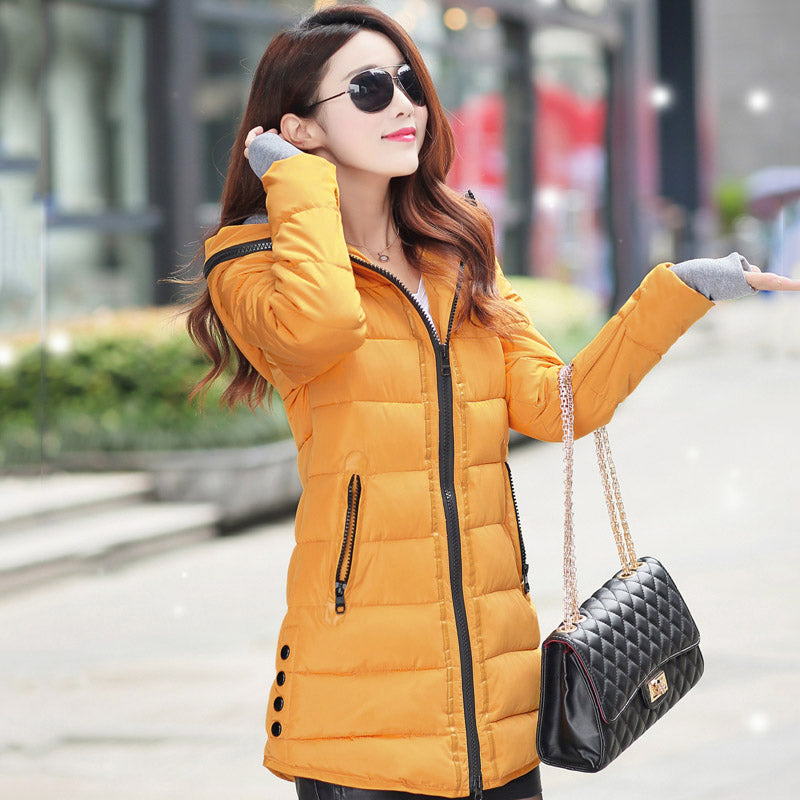 Mid-length down jacket women