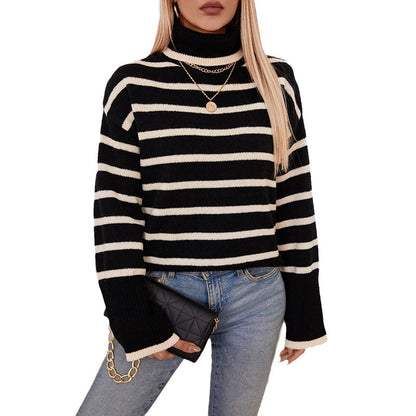 Knitted Pullover Sweater Autumn And Winter Turtleneck Sweater Women