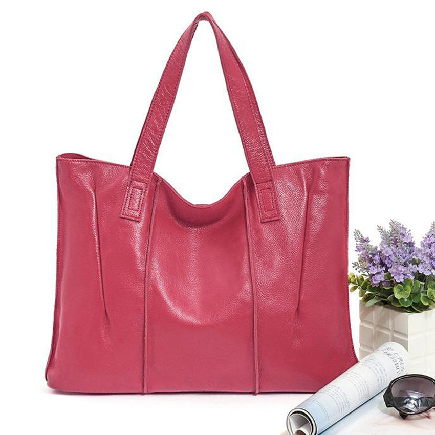 Top Grain Leather Single Shoulder Tote Bag