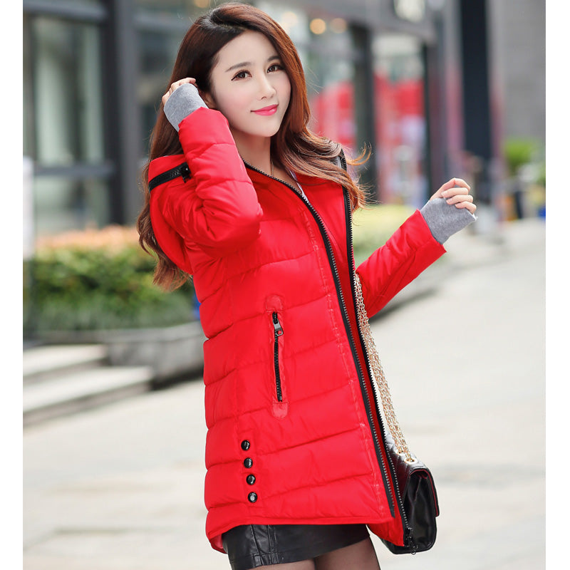 Mid-length down jacket women