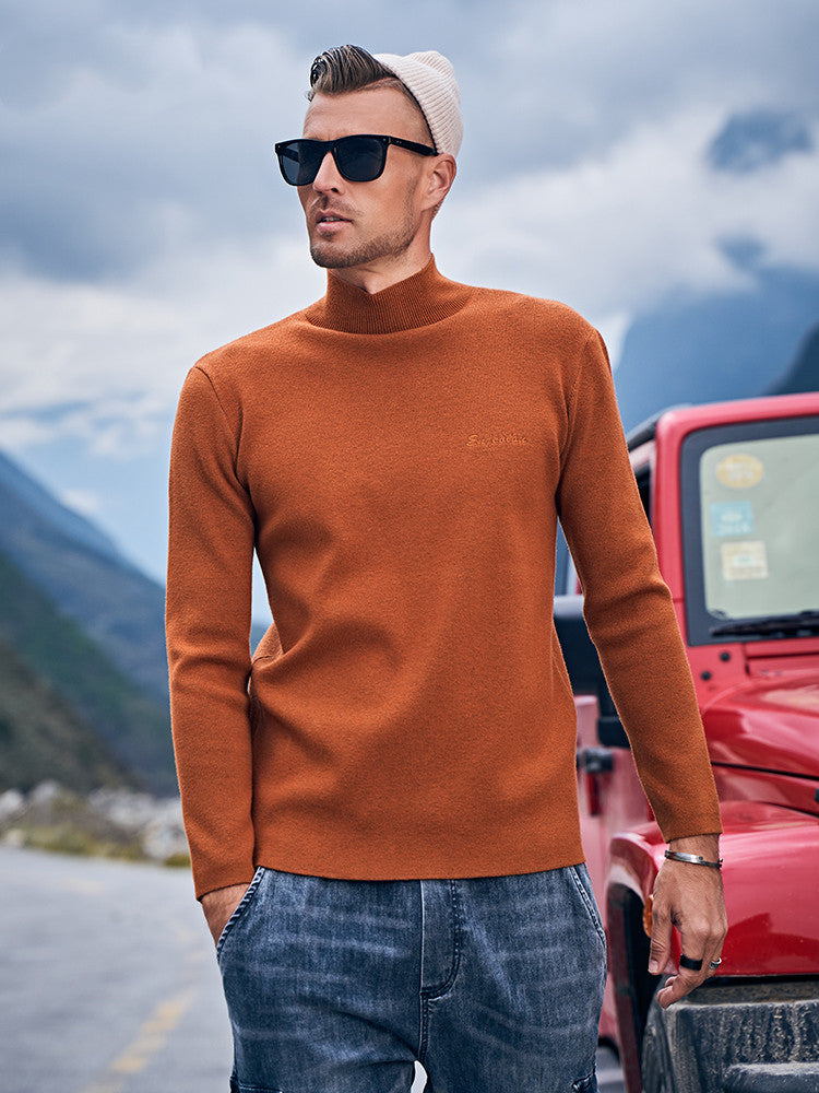 Turtleneck Winter Solid Color Sweater