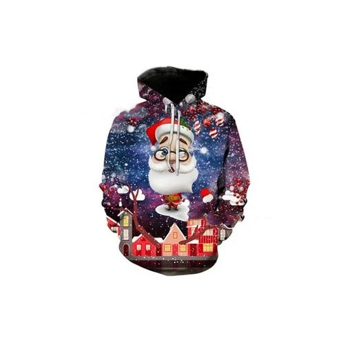 Christmas Men's And Women's Autumn And Winter Hooded Pullover