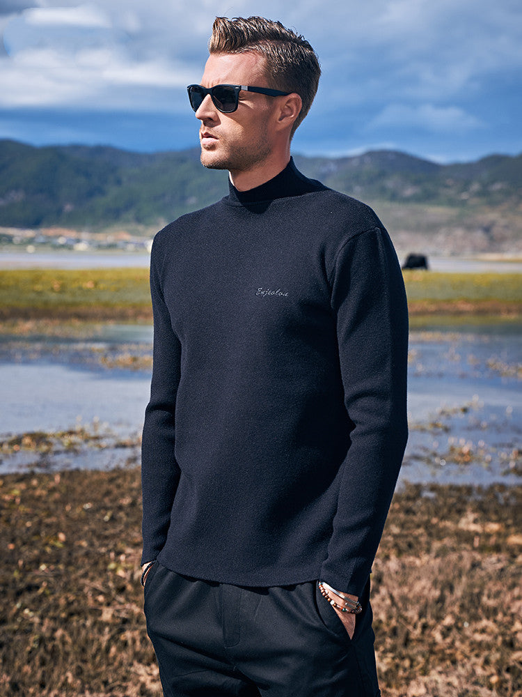 Turtleneck Winter Solid Color Sweater