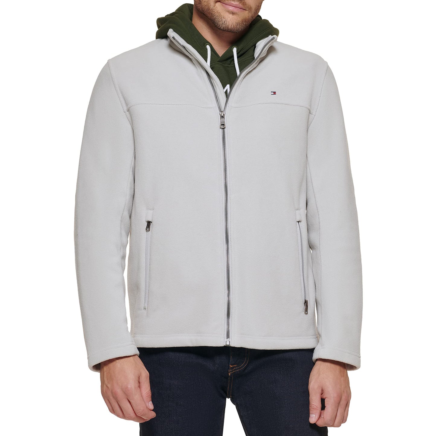 Tommy Hilfiger Herren Classic Zip Front Polar Fleece Jacket Fleecejacke