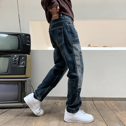 Multi-pocket Loose Dad Jeans With A Design Touch