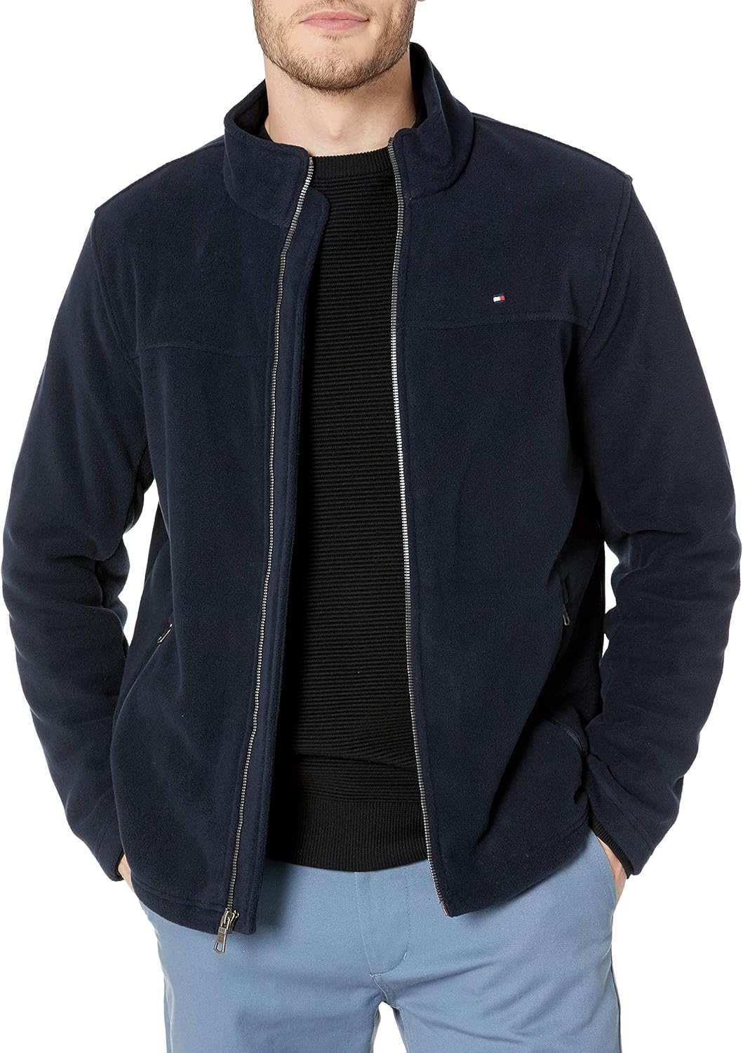 Tommy Hilfiger Herren Classic Zip Front Polar Fleece Jacket Fleecejacke