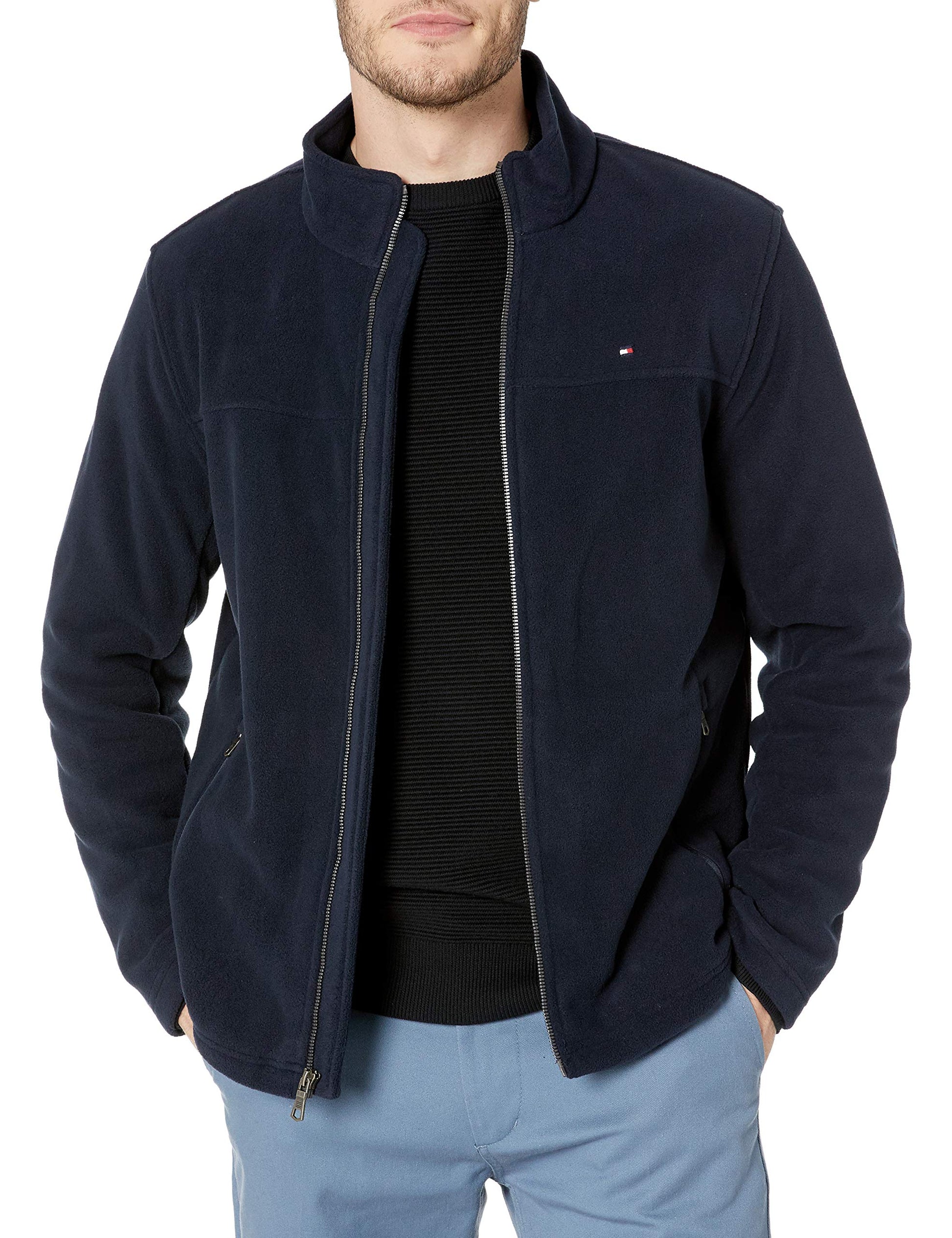 Tommy Hilfiger Herren Classic Zip Front Polar Fleece Jacket Fleecejacke