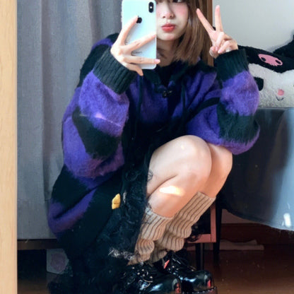 Star Stripes Sweater Sweater Autumn And Winter Thickened