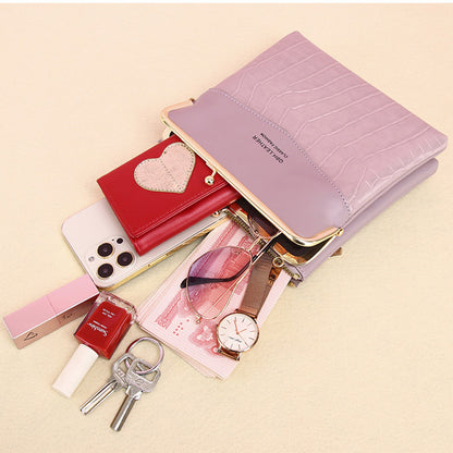 Lo62.03ck Shoulder Bags Women Alligator Pattern Crossbody Phone Bag