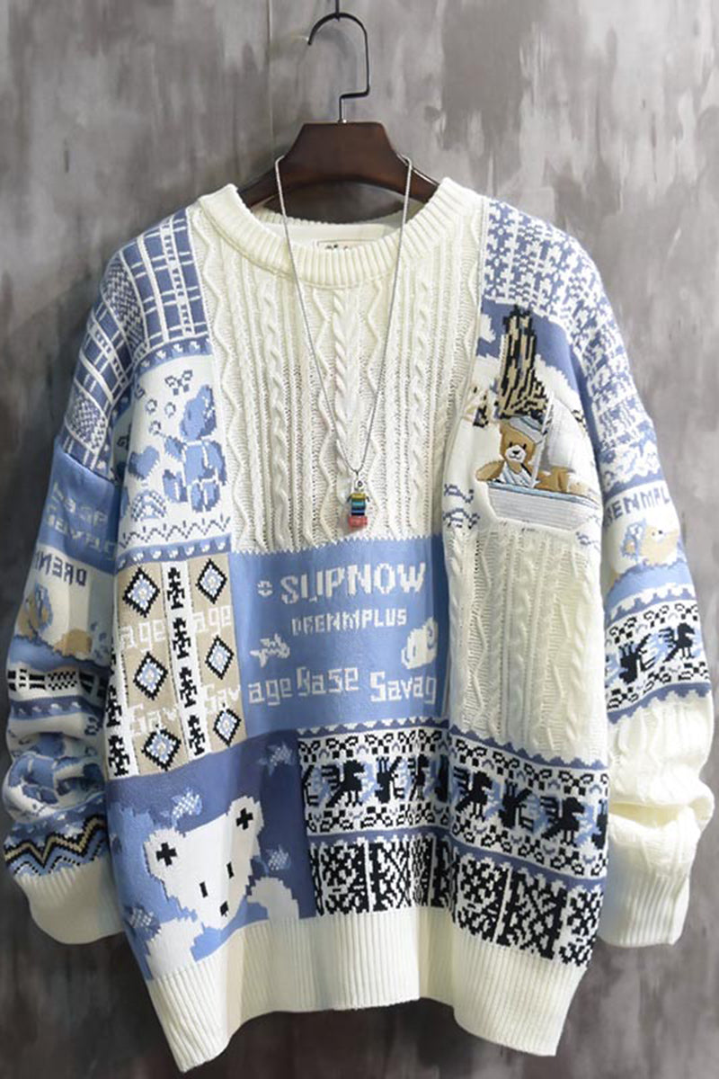 Sweater Men's Winter Tide Brand Round Neck Pullover Sweater