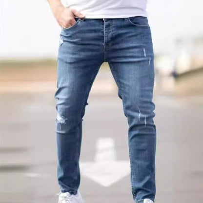 Personality Denim Skinny Jeans For Men