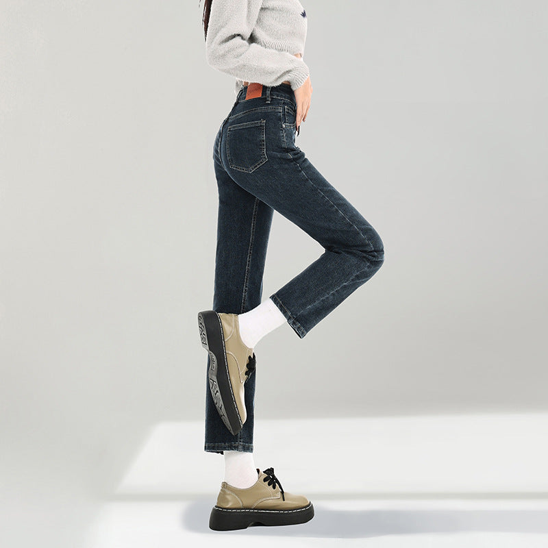 New High-rise Slim-fit Straight-leg Jeans For Petite Women