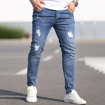 Men's Casual Versatile Ripped Denim Pants